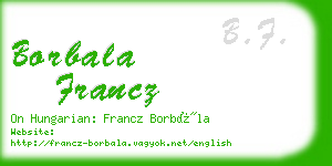 borbala francz business card